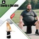 Upgraded Foldable Stool Thickened, Portable Collapsible Stool Retractable Stool for Fishing, Hiking Tours, BBQ, Parties, Outdoor Activities (2pack, Black)