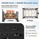 Collapsible Foldable Wagon with Wheels Heavy Duty Folding Wagons Carts 360LBS Weight Capacity Portable All Terrain Utility Wagon Cart for Groceries Sports Garden Shopping Camping Beach