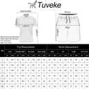 TUVEKE Men's Polo Shirt and Shorts Set Casual Waffle Knit Tracksuit Set for Men Summer Outfits 2 Piece Short Set (M)