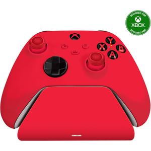 Razer Universal Quick Charging Stand for Xbox Series X|S: Magnetic Secure Charging - Perfectly Matches Xbox Wireless Controllers - USB Powered - Pulse Red (Controller Sold Separately)