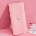 PU Leather Cash Envelope Wallet Money Pouch Organizer Small Cash Stuffing Wallet Check Envelopes Dollar Bill Holder Slim Budget Wallet for Women Men Pink