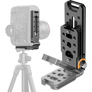 Foldable DSLR Camera L Bracket - Arca Base Universal Vertical Camera Mount Horizontal Switching Tripod Quick Release Plate Compatible with Canon Nikon Sony Fujifilm DJI Ronin Osmo Stabilizer Monopod