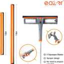 Eazer 3-in-1 Spray Window Squeegee Cleaner, 76" Window Washing Kit with 5-Section Extension Pole, Microfiber & Chenille Pads, Glass Wiper for Indoor/Outdoor & Car
