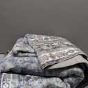 OPPODREAM Vintage Blue Area Rugs 5x7, 5 x 7 Retro Washable Rug Non Slip, Low-Pile Faux Wool Carpet, Distressed Navy Floor Mat for Living Room, Bedroom, Kitchen, Office, Dorm, Dinning Room