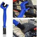 2 x Durable Motorcycle & Bike Chain & Gears Maintenance Cleaning Brush Cleaner Tools - (Blue)