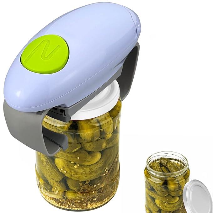 Higher Torque Electric Jar Opener for Seniors with Arthritis Fit Almost Jars Size, Strong Tough Automatic Jar Opener for Weak Hands, Hands Free Battery Operated Bottle Opener for Arthritic Hands