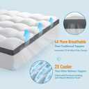 4 Inch Memory Foam Mattress Topper Queen, Cooling Extra Thick 2000 GSM Pillow Top Mattress Pad for Back Pain Relief,Soft Breathable Mattress Cover for Fluffy Shredded Memory Foam Filled (60"x80")