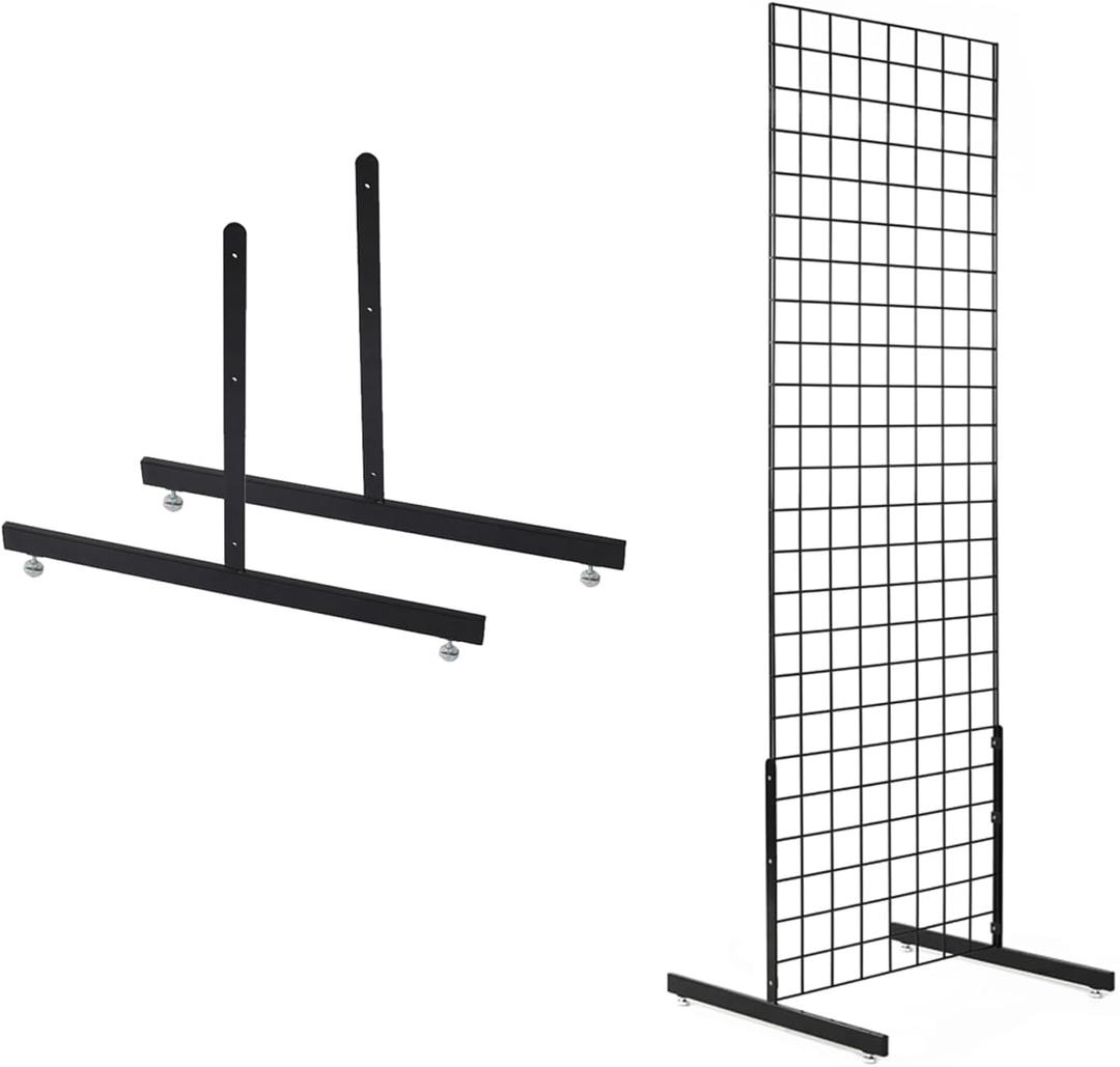 Black Wire Grid Display Legs - Set of 2 (for Use with Any Existing 2W Grid Or Slat Grid Panels)