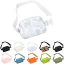 Pack Of  2 Frenou Frenou Waist Belt Bag Fashion Fanny Women Waist Pack With Adjustable Strap For Travel Running Hiking Walking Camo White