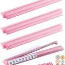 Mahjong Racks with Pushers,Set of 4 Mahjong Pushers and Racks,with 4 Dices and 8 Lucky Stickers,All-in-One Acrylic Mahjong Tile Holder and Pusher,American mah jongg Rack,mah jong trays (Pink)