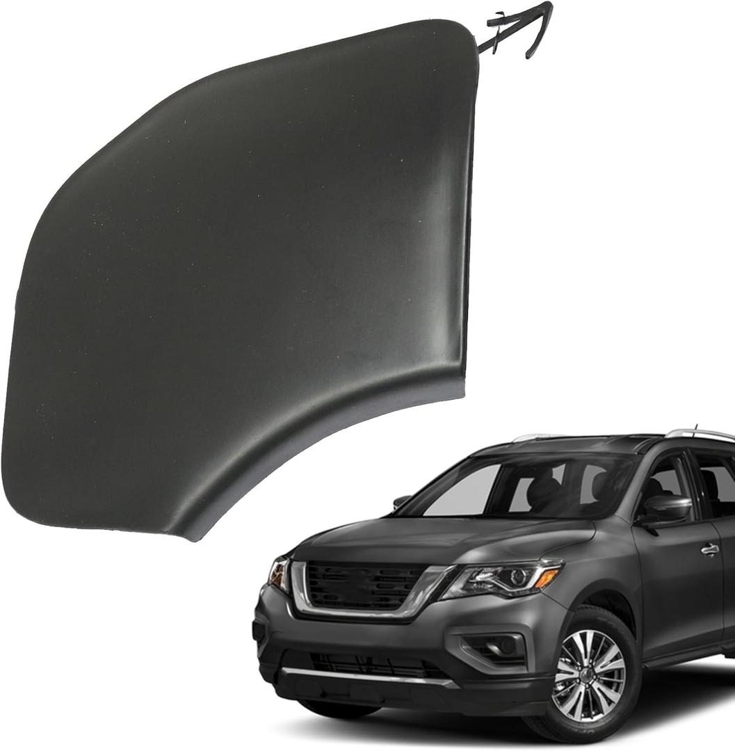 ATUOTPO Front Tow Eye Cover 622A09PF0A Compatible with Nissan Pathfinder 3.5L 2016-2021 Replace 622A0-9PF0A Black Front Bumper Tow Hook Cover Cap