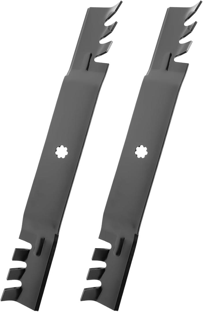GX22151 Gator Mulching Mower Blades Compatible with John Deere 42'' Cut Deck, GY20850 Replacement Blades Fit for John Dee re 102 125 135 D100 D105 D130 Lawn Tractor, Replace AM141033 AM137328, 2 Pack