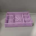 Marbrasse Expandable Desk Drawer Organizer, Mesh Drawer Organizer Tray with 10 Adjustable Compartments, Desk Organizers and Accessories for Office Supplies, Makeup & Vanity (Expandable-Purple)