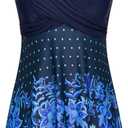 Hanna Nikole Women's Plus Size Tankini Swimsuits Twist Front Two Piece Bathing Suits with Shorts