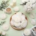 Suncalla 50 Pcs Artificial Peony Rose Flowers Heads 4.7 Inches Silk Fake Peony Head Flowers for Wedding Bridal Bouquet Home Floral DIY Centerpieces Tables Party Decorations (White)