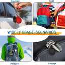 2 x Waterproof Airtag Keychain Holder [4 Pack], Airtag Holder for Key, Backpack, Luggage, 4 Colors (01-Black/Blue/Red/White)