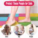 Tinideya 60 Pcs Drainage Tiles Interlocking Floor Tiles 11.8'' x 11.8'' Soft TPE Pool Floor Mat with Drain Holes Non Slip Drainage Mat Vented Floor Mats for Kitchen Bathroom Basement Deck, 6 Colors