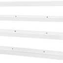 PHOENANCEE Long Floating Shelves for Wall 47 Inch,Real Wood Picture Ledge with Lip Set of 4,Photo Frame Storage Display for Living Room Nursery Bedroom Bathroom Kitchen Home Office Decor (White)