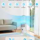 U ULTTY Bladeless Tower Fan with Air Purifier, 90° Oscillating Bladeless Fan with Remote, Touch, 8H Timer, Floor Fans for Bedroom Whole Room Home Office R021, White