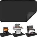 Hearth Rugs for Fireplaces, Fireproof Fireplace Mat, Gas Grill Splatter Mat for Outdoor, Flame-Resistant Pad Fiberglass Rug Indoor Outdoor, Deck Patio Protective Rug(Size:M: 42x24 Inch) (2' x 3'6" (Rectangular))