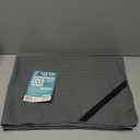 POLYTE Microfiber Hot Yoga Towel Mat with Non-Slip Silicone Grip and Secure Fit Elastic Straps, 24 x 72 in (Gray)