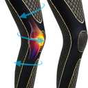 SKDK Copper Full Leg Sleeves Long Compression Leg Sleeve Knee Sleeves Protect Leg for Knee Pain Relief, Workout and Sports (X-Large1 Pair)