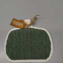 Holiday Home 6.7 in Wood Table Décor Pumpkin Sweater Green