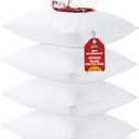 Utopia Bedding Waterproof Queen Size Pillow Protectors Zippered (4 Pack, White), Dust Mite and Bed Bug Proof Pillow case Protectors, Moisture Wicking Pillow Encasement Covers 20 x 28 Inches