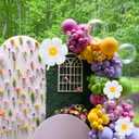 Daisy Balloon Arch Garland Kit, 152 Pcs Pastel WildFlower Balloons Arch Kit in Pink, Green, Purple, Blue, Yellow and Beige for Baby Shower, Spring Daisy Theme Birthday Decorations