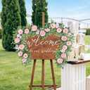 Betylifoy 2 Pack 12Ft Pink Flower Garland Artificial Eucalyptus Flower Garlands Fake Peony Rose Floral Vines Silk Hydrangea Hanging Vine Greenery Garland for Wedding Party Table Wall Backdrop Decor