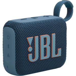 JBL Go 4 - Ultra-Portable, Waterproof and Dustproof Bluetooth Speaker, Big JBL Pro Sound with Punchy bass, 7-Hour Built-in Battery, Made in Part with Recycled Materials (Blue)