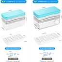 Ice Cube Tray with Lid and Bin, PHINOX 84 pcs Ice Trays for Freezer, Ice Cube Trays for Freezer with 3 trays, Container, Lid & Ice Scoop, BPA Free
