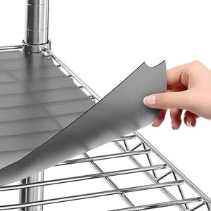 Shelf Liners for Wire Shelf System: Set of 5 in Graphite: 12 x 22 inch: Plastic Wire Shelving Shelf Mats