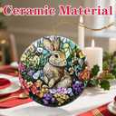 2 x Christmas Ornament, Christmas Decoration, Ceramic-Style Rabbit Ornament, Heirloom Keepsakes, Holiday Ornaments, Holiday Presents, Unique Xmas Gifts, Gift Exchange Ornaments, Gift Idea