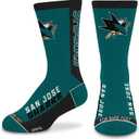 2 x For Bare Feet Unisex Kid's NHL MVP Crew Sock Youth (Black)