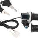 Controls Powersports Throttles Electric Bike Throttle Grip Lock Key Set Led Indicator for Motorcycle Scooter 48V Manual and Parts