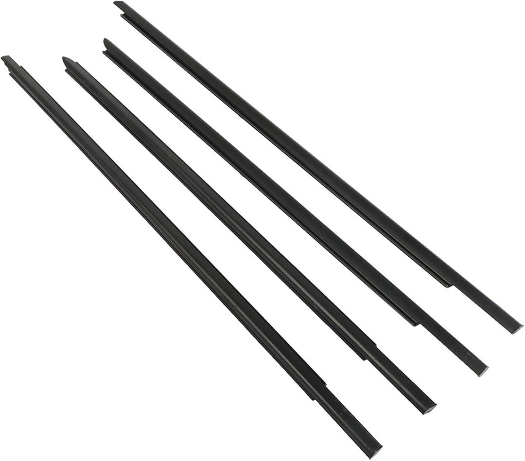 4PCS Weatherstrip Window Moulding Trim Seal Door Outside Belt Replacement for 2009-2021 Ram 1500 2500 3500 4500 5500 55112376AH 55112377AH 55372138AH 55372139AH