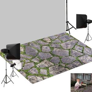 Kate Photography Floor Mats Green Brick Floor Backdrop Anti-Slip Mat for Newborn Photography Props Rubber Mat for Photo Studio 5x4ft