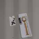 MioHHR Solid Stainless Steel Band Compatible with Apple Watch 38mm(Series 3/2/1) 40mm(Series SE/6/5/4) 41mm(Series 9/8/7) Metal Strap with Soft TPU Case for iWatch Bands for Women and Men, Gold