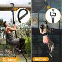 Climbing Rope Gym Workout - 1.5 Inch Dia 10FT 15FT 20FT 25FT 30FT 35FT 40FT 50FT Heavy Duty Work Out Rope Exercise Climbing Ropes for Adults Kids Fitness & Strength Training Outdoor & Indoor - Black