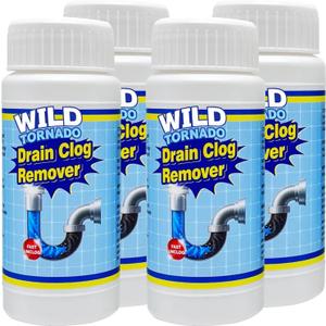 Wild Tornado Pipe Dredge, drain clog removerPowerful Sink and Drain Cleaner, Fast Foaming for Kitchen and Pipes Cleaning Tool4pcs