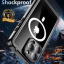 Oterkin Waterproof Case for iPhone 16 Pro Case Compatible with MagSafe, 360 Full Body Rugged 16 Pro Phone Case with Built-in HD Screen & Lens Protector [12FT Military Grade] Case (Black)