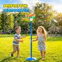 Standing Bubble Machine for Kids Outdoor, Whale Bubble Torch with Light Lamp Music, 47" Adjustable Height Automatic Bubble Blower Maker Fountain Tower, Stand Up Outside Bouncer Handheld Lanterns Toys