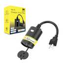 Minoston HomeKit Outdoor Smart Plug, Waterproof Wi-Fi Outlet (2.4GHz Only), Compatible with Apple Home, Siri, Alexa, Google Assistant, Smart Life App, Heavy Duty Outlet Plug, Black (MP22WH)