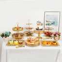 MTJYQTF Gold Cake Stand Set - 11pcs Metal Dessert Table Display Set for Party, Vintage Candy Table Display Sets for Wedding Birthday Baby Shower Housewarming Party Farewell Party (CS001)