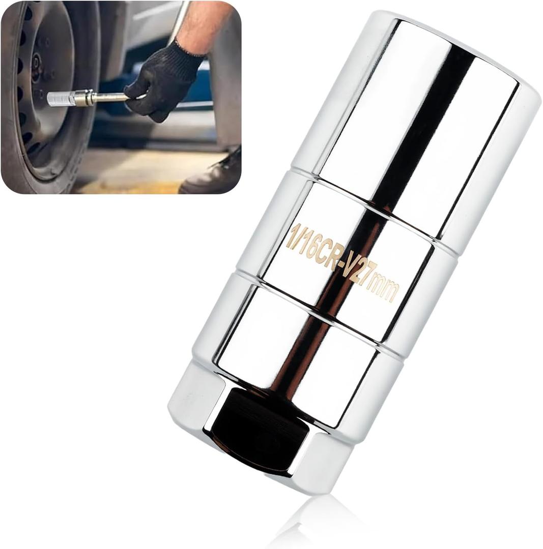 Oil Pressure Sensor Socket,Heavy-duty 1-1/16 Deep Socket 1/2 Drive for Detaching and Installing the Oil Pressure Sensor,Automotive Tools 27mm Sockets for Oils Pressures Switch