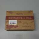2 Pack Beeswax Bread Bags for Sourdough, 17.3 x 13 in, Removable Liner | Reusable Cotton Linen Outer Bag with Beeswax Inner Liner for Homemade Bread and Fresh Loaf Storage