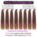 Marley Twist Braiding Hair 24 Inch 8 Packs, Natural Kinky Texture, Easy to Separate, Tangle Resistant, Low Shedding, Soft Lightweight Marley Hair for Twist and Protective Styles (33/27)