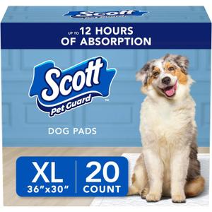 Scott Pet Guard Dog Pads - Size XL - 30" x 36" - 20 Pack of Pet Pads
