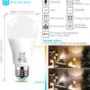 UCB Alexa Light Bulb 130W Equivalent, Smart Light Bulbs Warm White to Daylight Tunable, A19 E26 Bluetooth LED Bulbs Work with Alexa Only for Bedroom Kitchen Living Office No WiFi Required 4 Pack